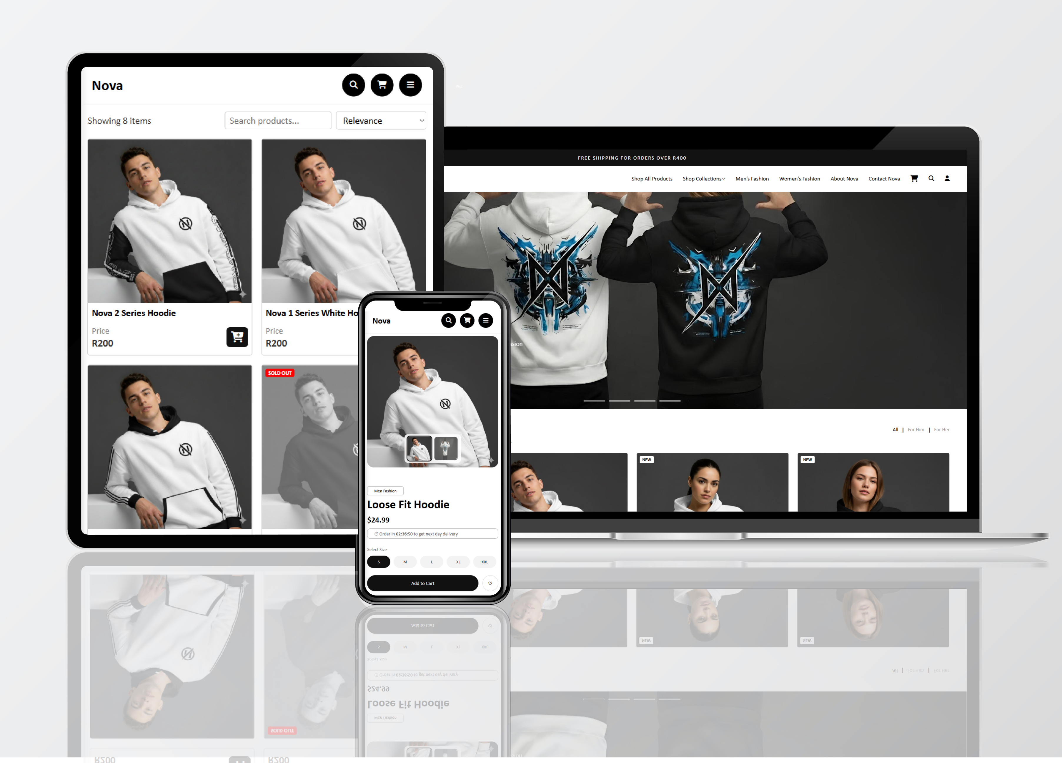 Nova Clothing template preview